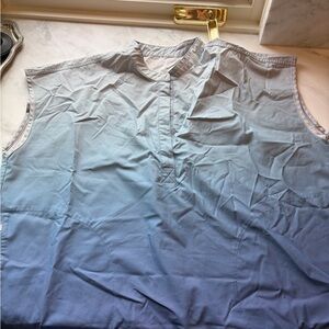 Figs Light Gray V-Neck Top